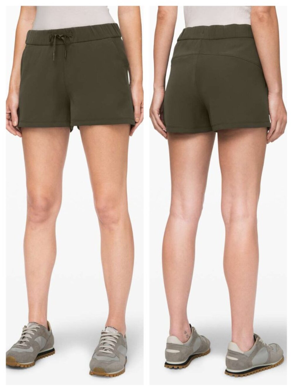 Lululemon On the Fly Short *Woven *2.5" Sz 6 Dark Olive